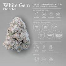  White Gem - CBD + CBG Snow White Buds, image 1 